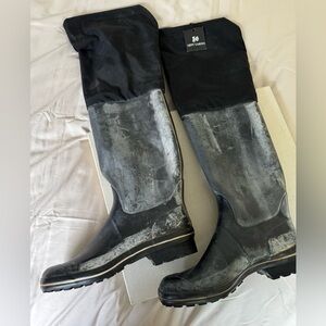 Hippie Garden tall rubber boots size 10